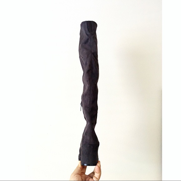 Marc Fisher LTD Jayne Over The Knee Chocolate Brown Suede Boots - Picture 4 of 8